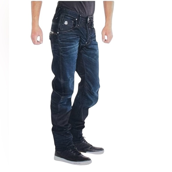 G-Star Men's Black Riley 3D Loose Tapered High Rise Jeans Size 38 x 34